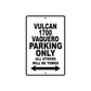 Vulcan 1700 Nomad Vaquero Motorcycle Parking Only All Others Will Be Towed Aluminum Metal Sign