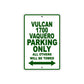 Vulcan 1700 Nomad Vaquero Motorcycle Parking Only All Others Will Be Towed Aluminum Metal Sign