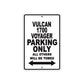 Vulcan 1700 Voyager Motorcycle Parking Only All Others Will Be Towed Aluminum Metal Sign