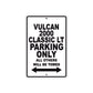Vulcan 2000 Classic LT Motorcycle Parking Only All Others Will Be Towed Aluminum Metal Sign
