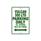 Vulcan 500 LTD Motorcycle Parking Only All Others Will Be Towed Aluminum Metal Sign
