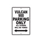 Vulcan 900 Motorcycle Parking Only All Others Will Be Towed Aluminum Metal Sign