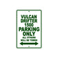 Vulcan Drifter 1500 Motorcycle Parking Only All Others Will Be Towed Aluminum Metal Sign