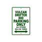 Vulcan Drifter 800 Motorcycle Parking Only All Others Will Be Towed Aluminum Metal Sign