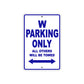 W Motorcycle Parking Only All Others Will Be Towed Aluminum Metal Sign