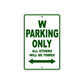 W Motorcycle Parking Only All Others Will Be Towed Aluminum Metal Sign