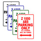 Z 1000 ABS Motorcycle Parking Only All Others Will Be Towed Aluminum Metal Sign
