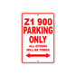 Z1 900 Motorcycle Parking Only All Others Will Be Towed Aluminum Metal Sign