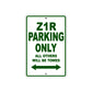 Z1R Motorcycle Parking Only All Others Will Be Towed Aluminum Metal Sign