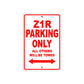 Z1R Motorcycle Parking Only All Others Will Be Towed Aluminum Metal Sign
