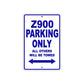Z900 Motorcycle Parking Only All Others Will Be Towed Aluminum Metal Sign