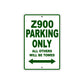 Z900 Motorcycle Parking Only All Others Will Be Towed Aluminum Metal Sign