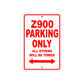 Z900 Motorcycle Parking Only All Others Will Be Towed Aluminum Metal Sign