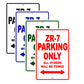 ZR-7 Motorcycle Parking Only All Others Will Be Towed Aluminum Metal Sign
