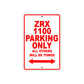 ZRX 1100 Motorcycle Parking Only All Others Will Be Towed Aluminum Metal Sign