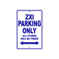ZXI Motorcycle Parking Only All Others Will Be Towed Aluminum Metal Sign