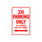 ZXI Motorcycle Parking Only All Others Will Be Towed Aluminum Metal Sign