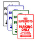 990 Supermoto T Motorcycle Parking Only All Others Will Be Towed Aluminum Metal Sign