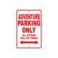 Adventure Motorcycle Parking Only All Others Will Be Towed Aluminum Metal Sign