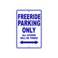 Freeride Motorcycle Parking Only All Others Will Be Towed Aluminum Metal Sign