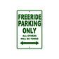 Freeride Motorcycle Parking Only All Others Will Be Towed Aluminum Metal Sign