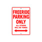 Freeride Motorcycle Parking Only All Others Will Be Towed Aluminum Metal Sign
