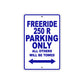 Freeride 250 R Motorcycle Parking Only All Others Will Be Towed Aluminum Metal Sign
