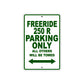 Freeride 250 R Motorcycle Parking Only All Others Will Be Towed Aluminum Metal Sign