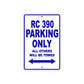 RC 390 Motorcycle Parking Only All Others Will Be Towed Aluminum Metal Sign