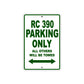 RC 390 Motorcycle Parking Only All Others Will Be Towed Aluminum Metal Sign