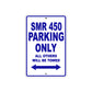 SMR 450 Motorcycle Parking Only All Others Will Be Towed Aluminum Metal Sign