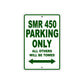 SMR 450 Motorcycle Parking Only All Others Will Be Towed Aluminum Metal Sign