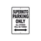 Supermoto Motorcycle Parking Only All Others Will Be Towed Aluminum Metal Sign