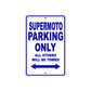 Supermoto Motorcycle Parking Only All Others Will Be Towed Aluminum Metal Sign