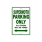 Supermoto Motorcycle Parking Only All Others Will Be Towed Aluminum Metal Sign