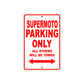 Supermoto Motorcycle Parking Only All Others Will Be Towed Aluminum Metal Sign