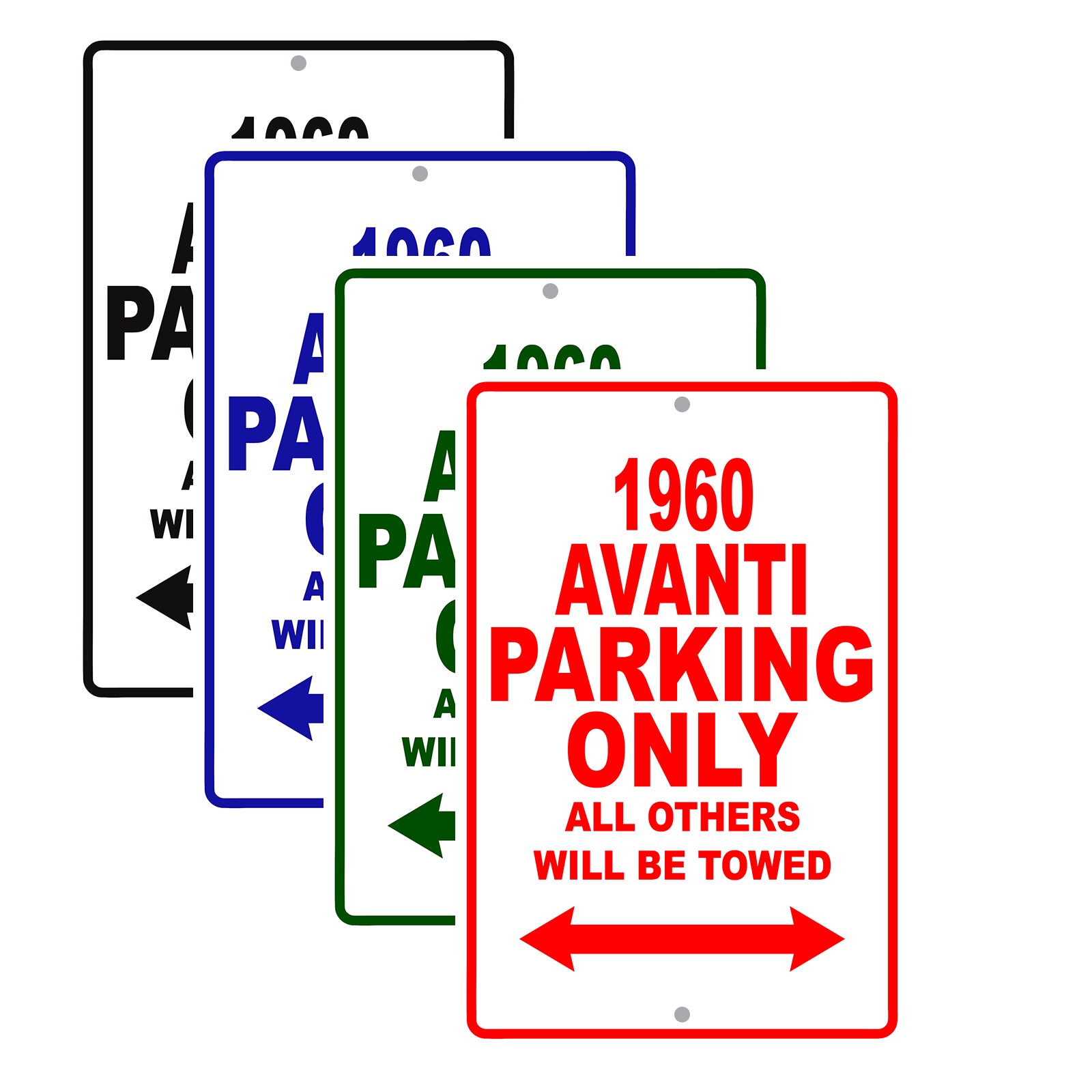 1960 Avanti Car Parking Only All Others Will Be Towed Sign
