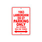 1963 Lamborghini 350 GT Car Parking Only All Others Will Be Towed Aluminum Metal Sign
