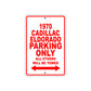 1970 Cadillac Eldorado Car Parking Only All Others Will Be Towed Aluminum Metal Sign
