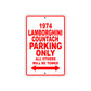 1974 Lamborghini Countach Car Parking Only All Others Will Be Towed Aluminum Metal Sign