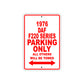 1976 DAF F220 Series Parking Only All Others Will Be Towed Aluminum Metal Sign