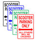 Scooter Parking Only All Others Will Be Towed Aluminum Metal Sign