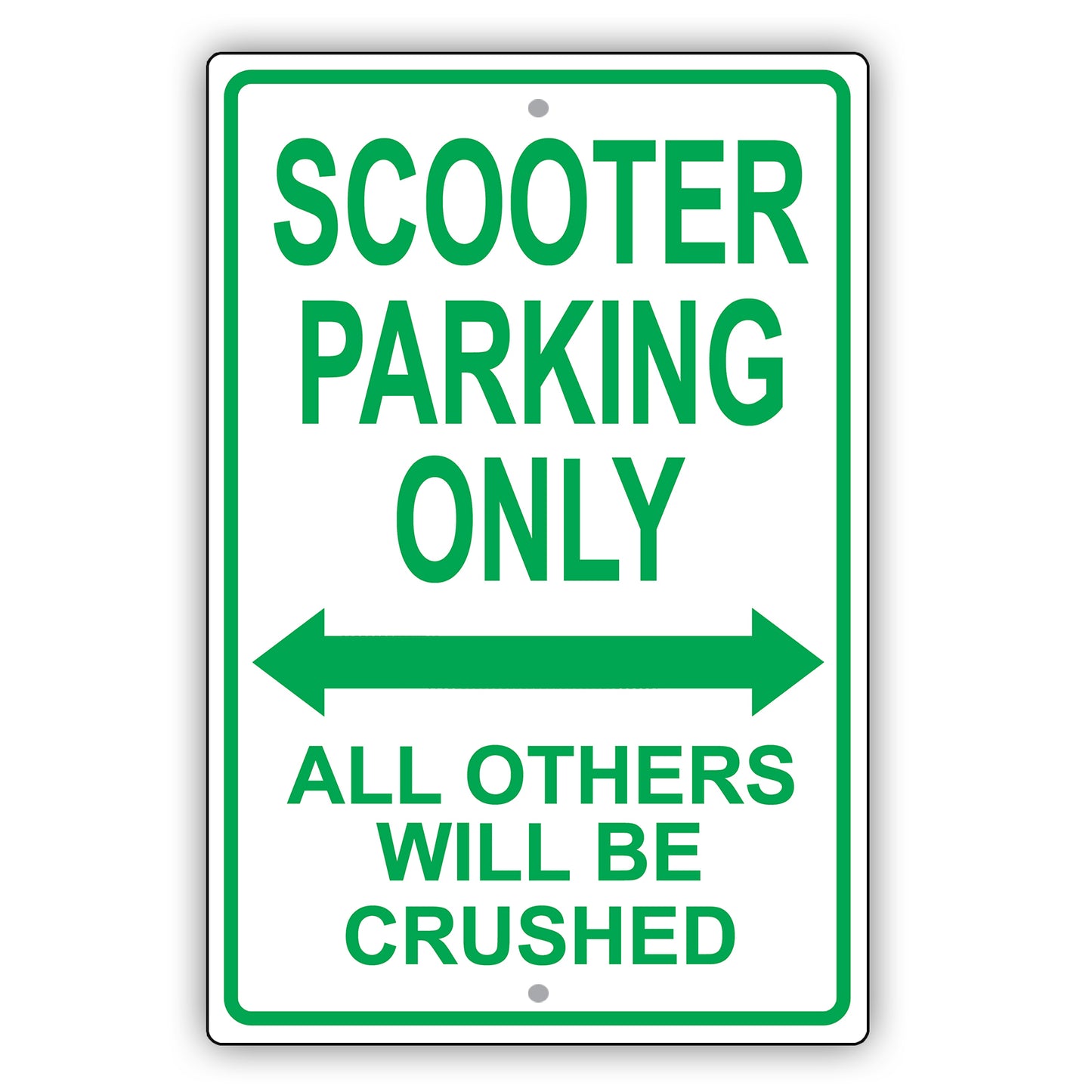 Scooter Parking Only All Others Will Be Towed Aluminum Metal Sign