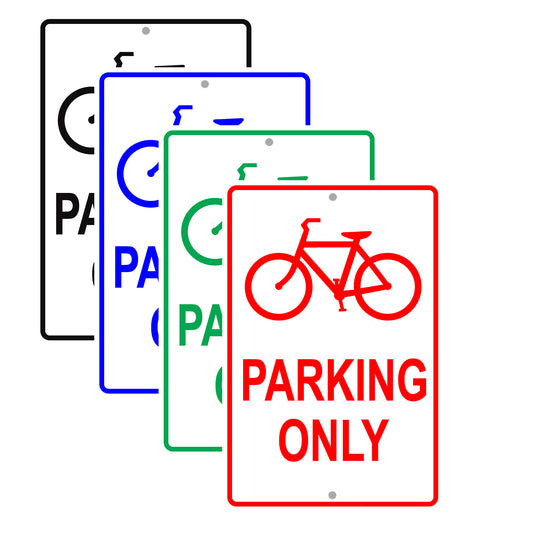 Bicycle Parking With Graphic Aluminium Metal Sign