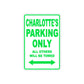 Charlotte's Name Parking Only All Others Will Be Towed Aluminum Metal Sign