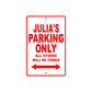 Cora's Name Parking Only All Others Will Be Towed Aluminum Metal Sign