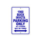 1960 Buick INVICTA Parking Only All Others Will Be Towed Aluminum Metal Sign