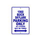 1960 Buick Skylark Parking Only All Others Will Be Towed Aluminum Metal Sign