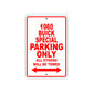 1960 Buick Special Parking Only All Others Will Be Towed Aluminum Metal Metal Sign Plate