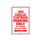 1960 Cadillac Fleetwood Parking Only All Others Will Be Towed Aluminum Metal Sign